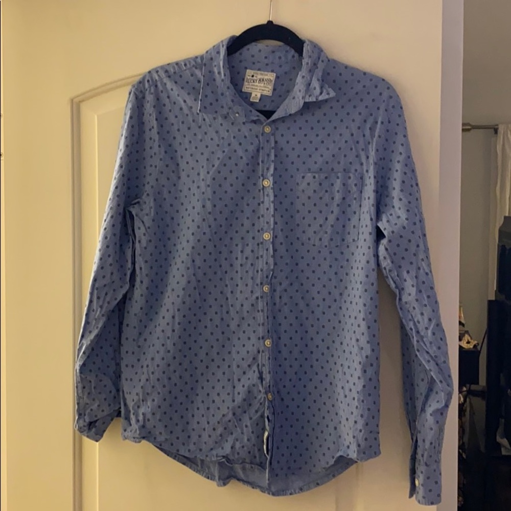 Lucky Brand light blue patterned button up
